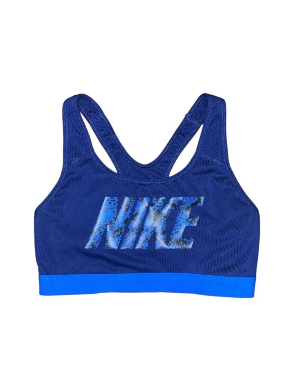 Nike Sports Bra Women’s Small Royal Blue Snake Print Racerback‎